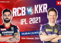 Kolkata Knight Riders(KKR) vs Royal Challengers Bangalore(RCB) Live Streaming Match- IPL 2021