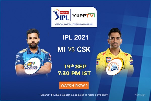 Mumbai Indians(MI) vs Chennai Super Kings(CSK) Live Streaming | IPL 2021