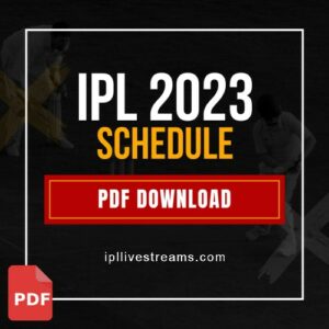 IPL 2023 Schedule PDF Free Download