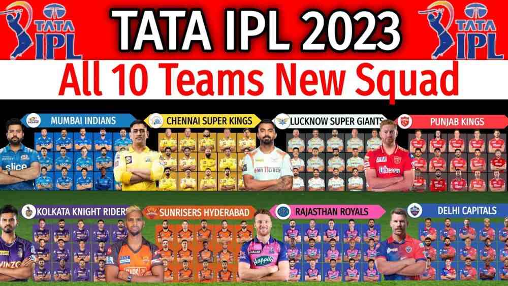 IPL 2023 Team Squad- All 10 Team Players List