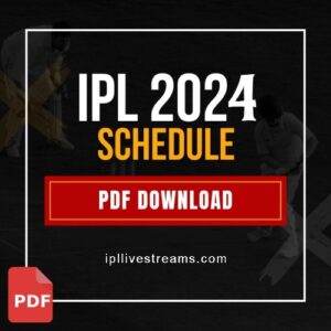 IPL 2024 Schedule PDF free Download