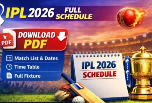 IPL 2026 Schedule: IPL Match Time Table, Date, Timing, Venue, Fixtures Free PDF Download
